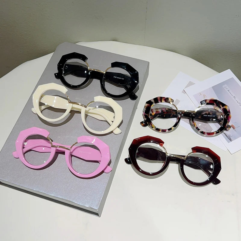 Collction of Oversized Fashion Blue Light Blocking Irregular Glasses