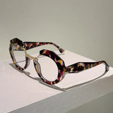 Leopard Oversized Fashion Blue Light Blocking Irregular Glasses