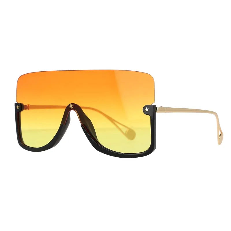 Gold Oversized Gold Lens Sunglasses