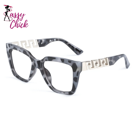 Oversized Oprah Style Reading Eyewear Sassy Chick Logo