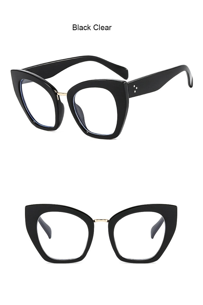 Oversized Retro Cat Eye Eyewear black
