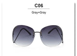 Oversized Rimless Eyewear gray