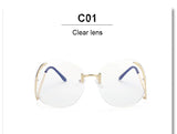 Oversized Rimless Eyewear clear lens