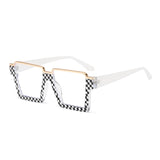 White Black Oversized Scratch Resistant Lenses Reading Glasses