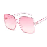 Pink Oversized Slim Design Square Fashion Casual Sunglasses