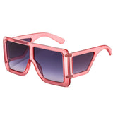 Pink Oversized Square One Piece UV400 Sunglasses