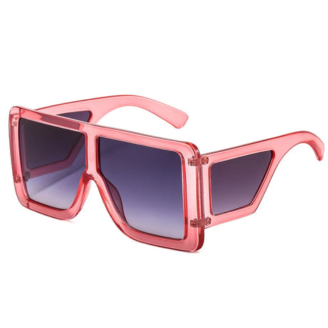 Pink Oversized Square One Piece UV400 Sunglasses