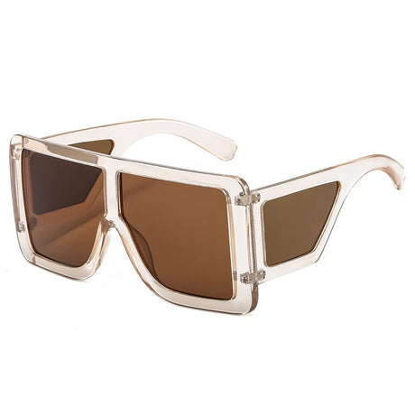Oversized Square One Piece UV400 Sunglasses