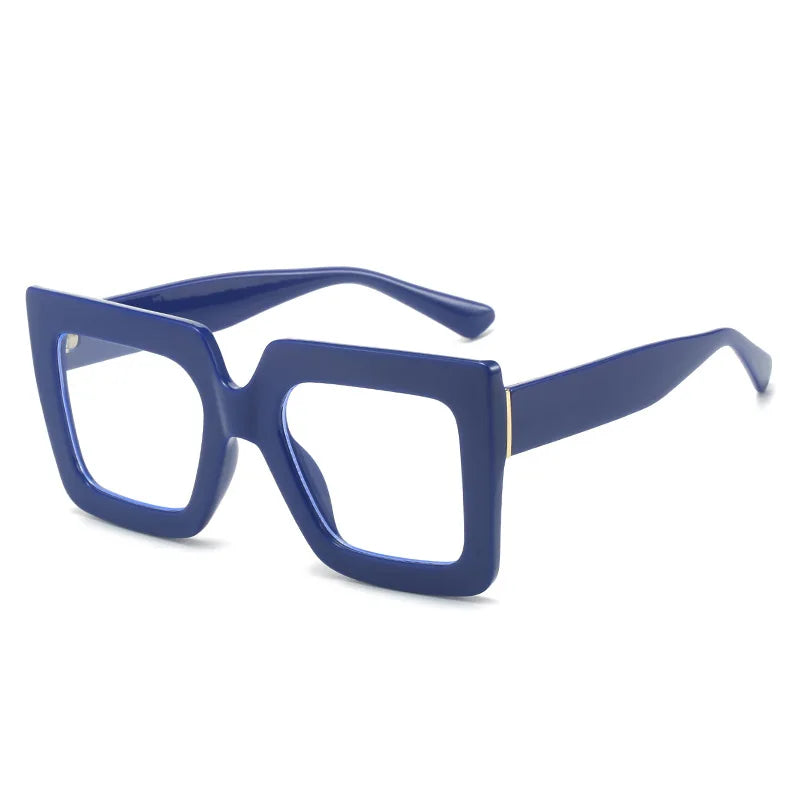 Oversized Square  Optical  Frames Eyeglass blue