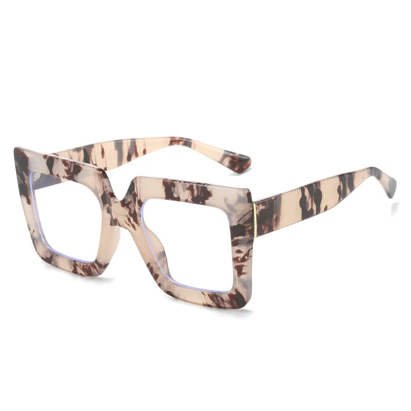 Oversized Square  Optical  Frames Eyeglass brown