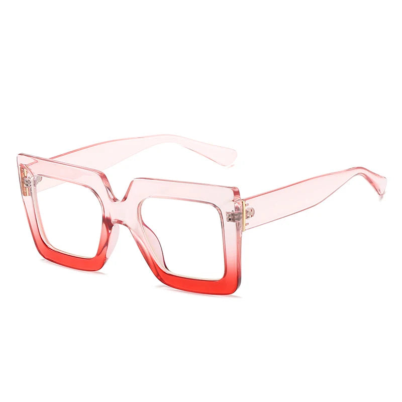 Oversized Square  Optical  Frames Eyeglass pink