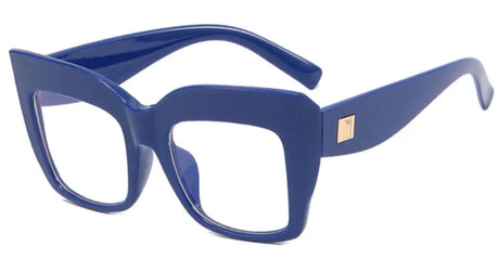 Blue Oversized Square Reading Glasses Blue Light Eyeglasses
