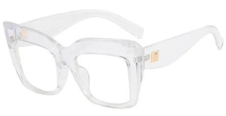 Transparent Oversized Square Reading Glasses Blue Light Eyeglasses