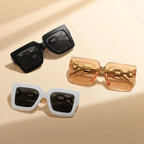 3 different color square sunglasses