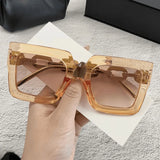 brown square sunglasses