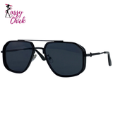 Oversized Steampunk Square Sunglasses Sassy Chick Logo