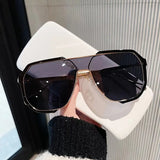 Black Oversized UV400 Fashion Sunglasses