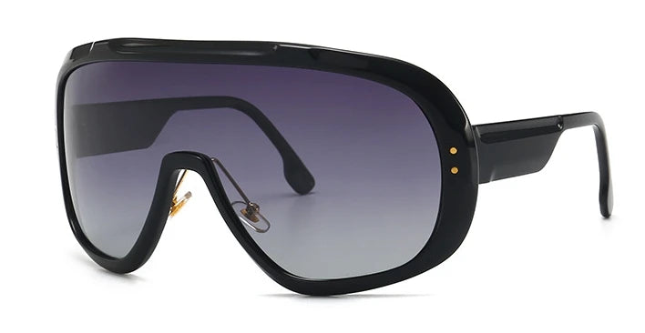 Black Oversized UV400  Goggle Sunglasses