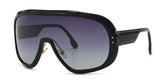 Black Oversized UV400  Goggle Sunglasses