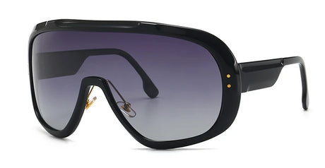 Black Oversized UV400  Goggle Sunglasses