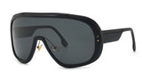 Black Oversized UV400  Goggle Sunglasses
