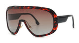 Leopard Oversized UV400  Goggle Sunglasses