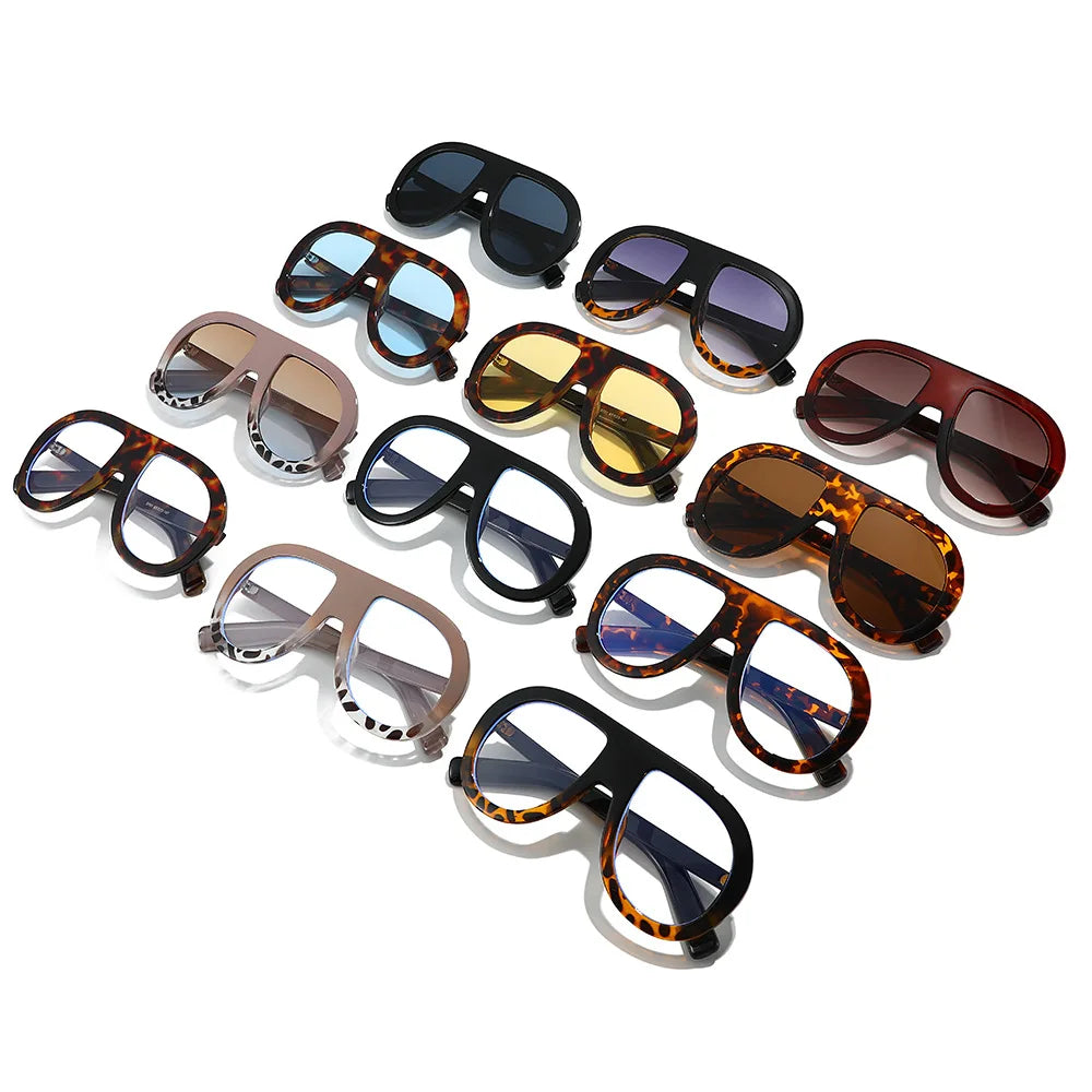 Collection of Oversized UV400 Patchwork Ladies Driving Sunglasses