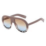 Oversized UV400 Patchwork Ladies Driving Sunglasses