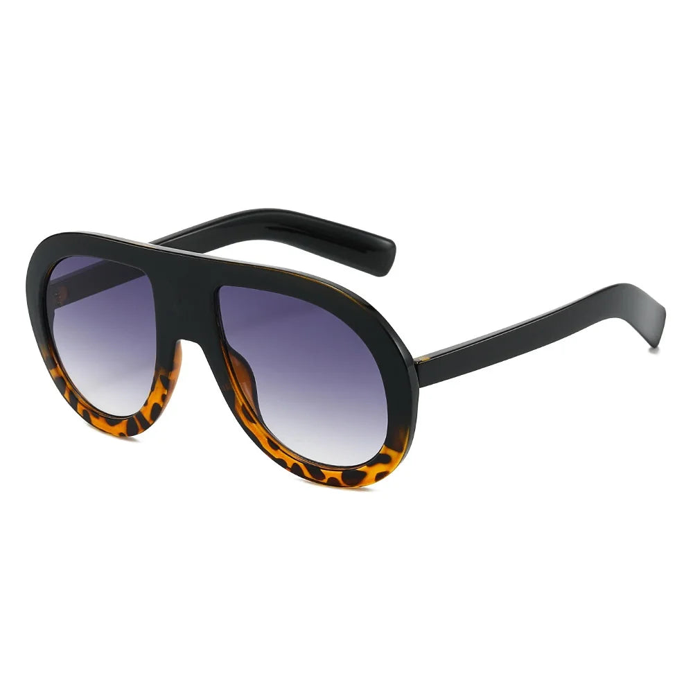 Oversized UV400 Patchwork Ladies Driving Sunglasses