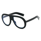 Oversized UV400 Patchwork Ladies Driving Sunglasses