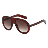 Oversized UV400 Patchwork Ladies Driving Sunglasses