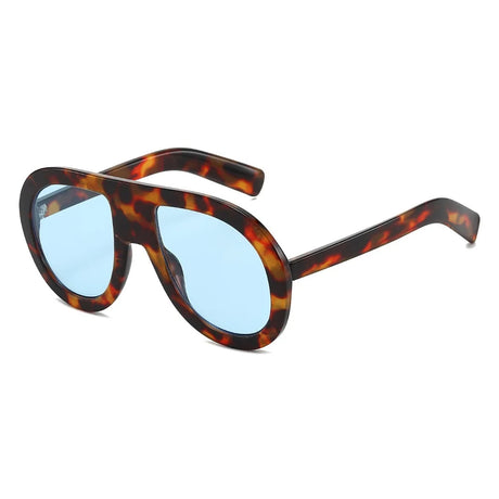 Oversized UV400 Patchwork Ladies Driving Sunglasses
