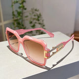 Pink Oversized Vintage Square Sunglasses
