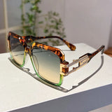 Leopard Oversized Vintage Square Sunglasses
