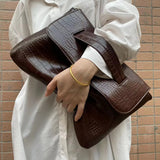 Brown PU Leather Handbag