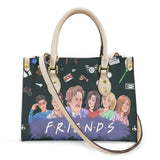 friends cartoon character design black bag