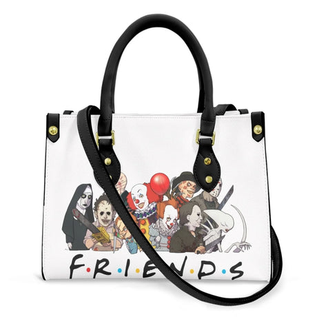 friends scary character design black strap bag