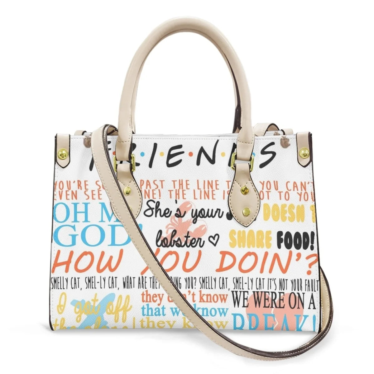 friends white style shoulder bag 