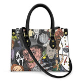 scarry face printed design black strap bag