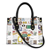 white printed bag black strap