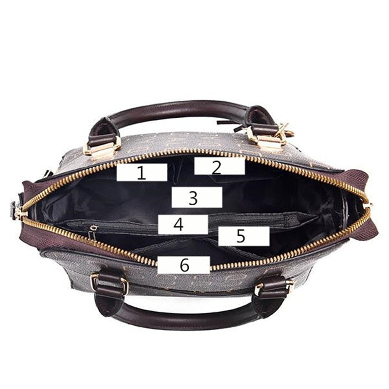Compartment PU Leather Tassel Bag
