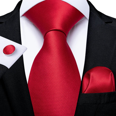 red necktie set