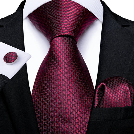 maroon necktie set