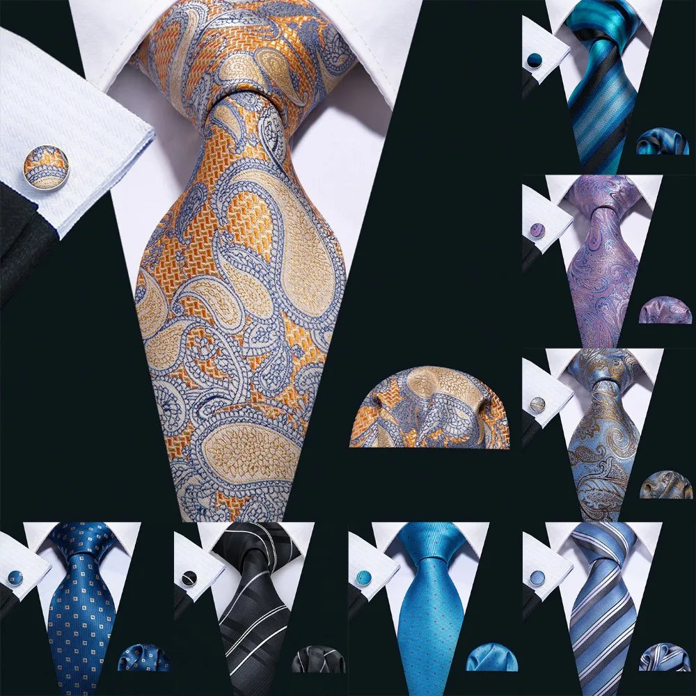 Collection of Paisley Gravata Handkerchief Silk Ties
