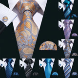 Collection of Paisley Gravata Handkerchief Silk Ties