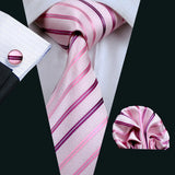 Pink Paisley Gravata Handkerchief Silk Ties