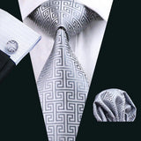 Gray Paisley Gravata Handkerchief Silk Ties