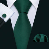 Green Paisley Gravata Handkerchief Silk Ties