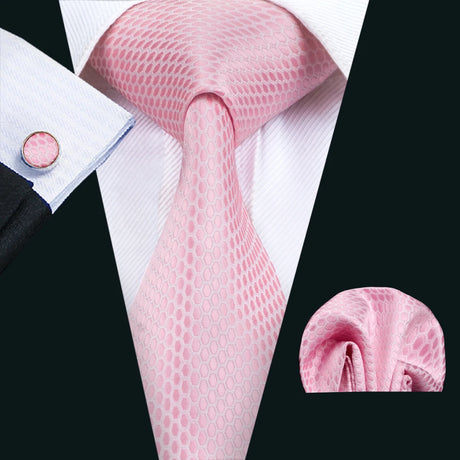 Pink Paisley Gravata Handkerchief Silk Ties