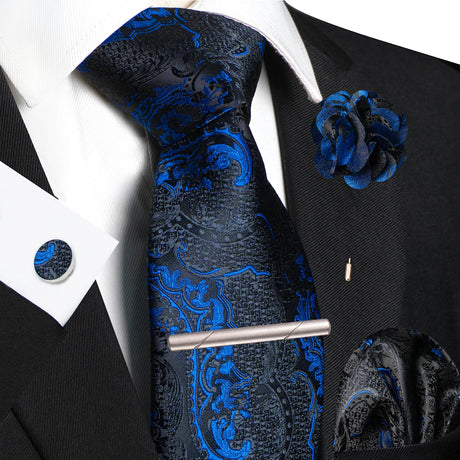Paisley Hanky Cufflink Brooch Wedding Tie For Men